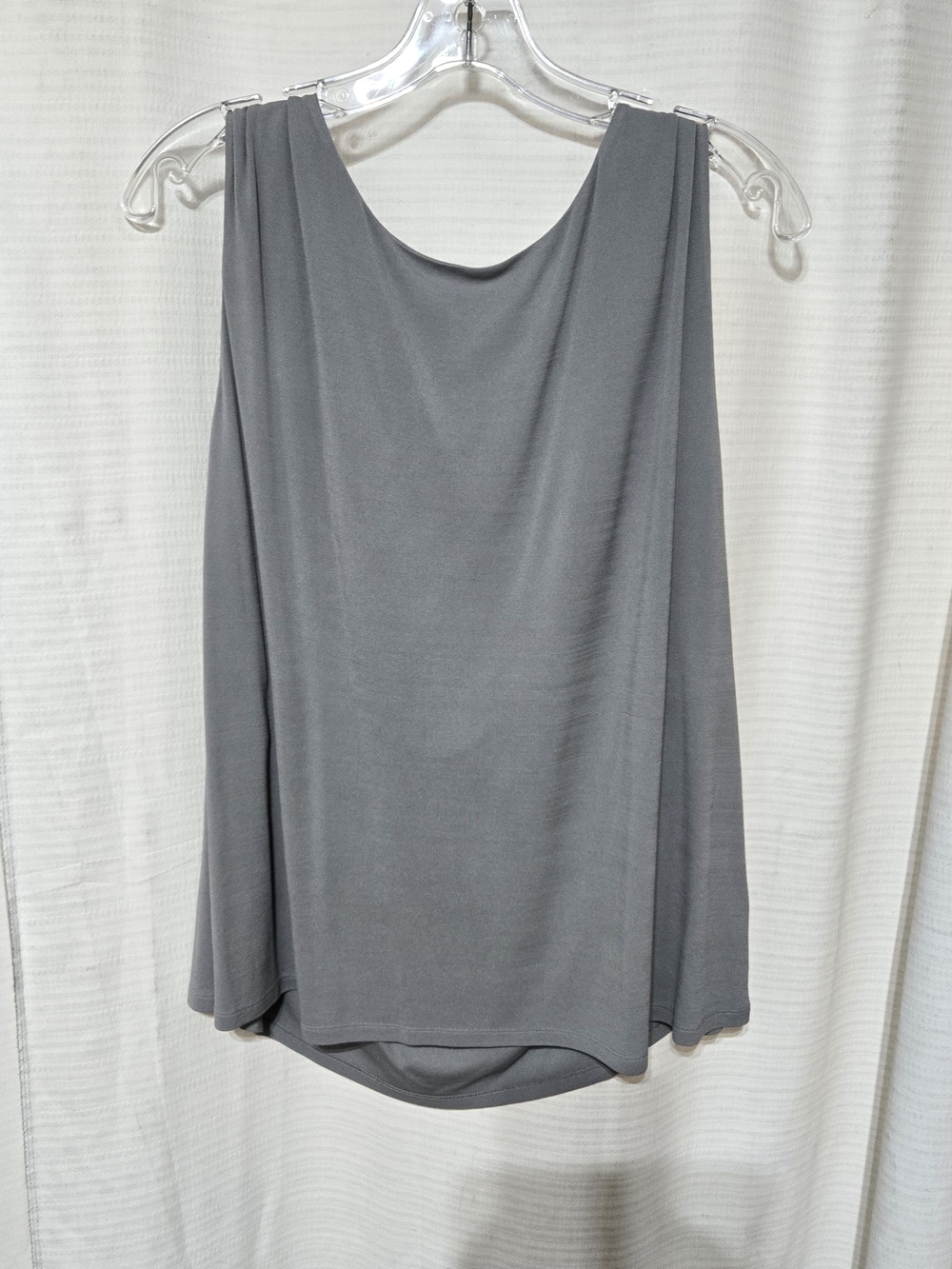 Eileen Fisher Gray Sleeveless Draped Tank